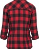 Дамска карирана риза в черно и червено Urban Classics Ladies Turnup Checked Flanell Shirt Дамска карирана риза в черно и червено Urban Classics Ladies Turnup Checked Flanell Shirt