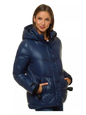 Дамско зимно яке в тъмносин цвят