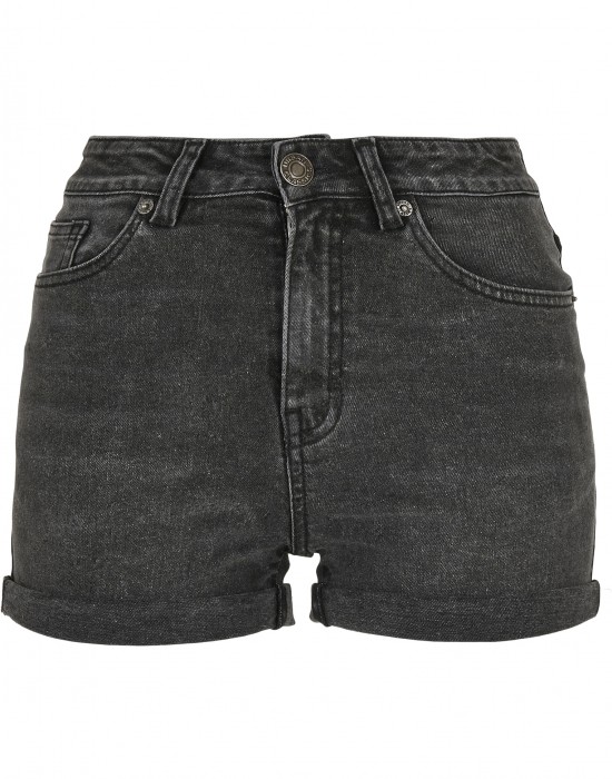 Дамски къси дънкови панталони в черен цвят Urban Classics 5 Pocket Shorts Дамски къси дънкови панталони в черен цвят Urban Classics 5 Pocket Shorts
