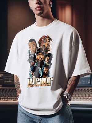 Овърсайз Тениска West Coast Rappers - Hip Hop Nation