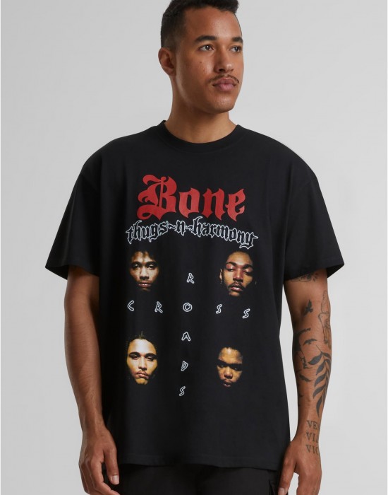 Мъжка тениска в черен цвят Mister Tee Bone-Thugs-N-Harmony Crossroads Oversize Мъжка тениска в черен цвят Mister Tee Bone-Thugs-N-Harmony Crossroads Oversize