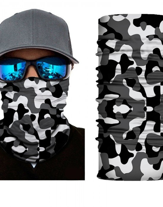 Бандана шал HoodStyle Bandana в бяло-черен камуфлаж Бандана шал HoodStyle Bandana в бяло-черен камуфлаж