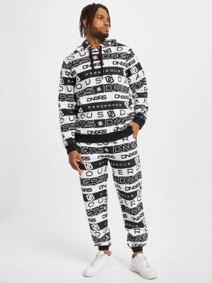 Мъжки анцуг в черно и бяло Dangerous DNGRS Oversized