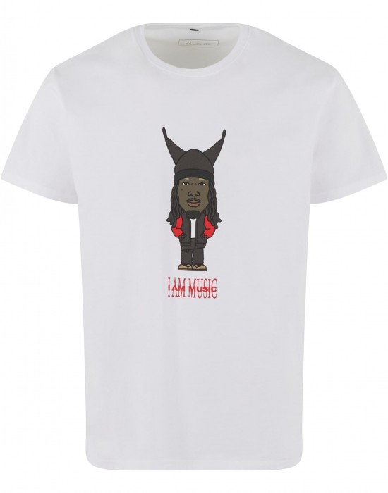 Тениска в бяло I Am Music Mister Tee Тениска в бяло I Am Music Mister Tee
