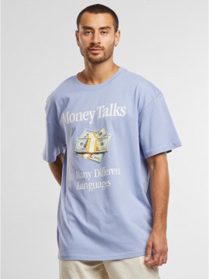 Мъжка тениска в лилаво Mister Tee Money Talks Oversize
