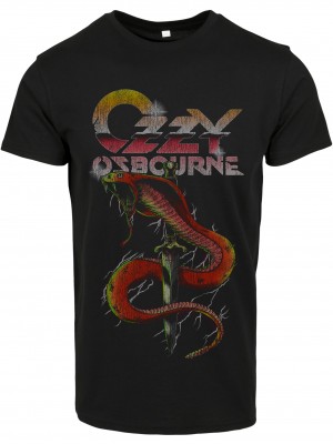 Мъжка тениска в черно Merchcode Ozzy Osbourne Vintage Snake 