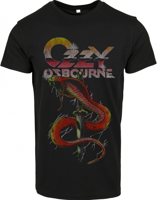 Мъжка тениска в черно Merchcode Ozzy Osbourne Vintage Snake Мъжка тениска в черно Merchcode Ozzy Osbourne Vintage Snake