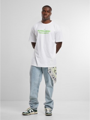 Тениска в бяло Mister Tee I am Flying Oversize