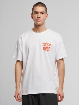 Мъжка тениска в бяло Mister Tee Psycho Font Oversize