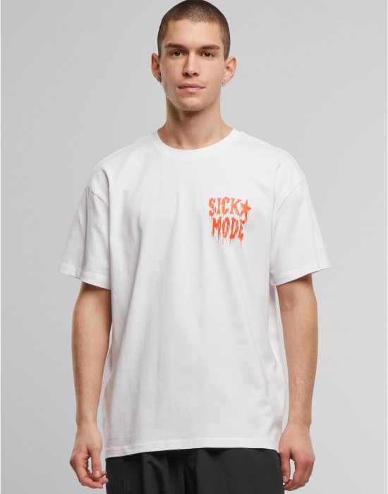 Мъжка тениска в бяло Mister Tee Psycho Font Oversize
