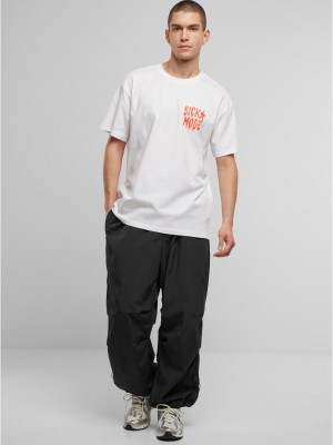 Мъжка тениска в бяло Mister Tee Psycho Font Oversize