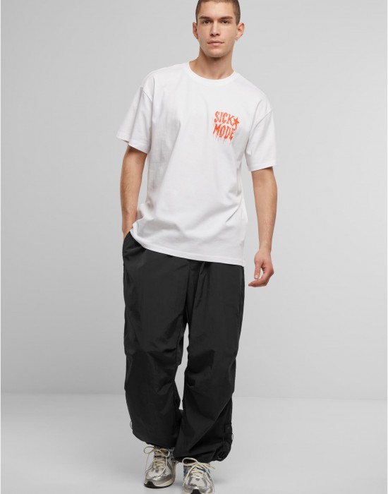 Мъжка тениска в бяло Mister Tee Psycho Font Oversize