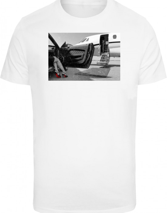 Мъжка тениска в бяло Mister Tee Private Jet Legs Мъжка тениска в бяло Mister Tee Private Jet Legs