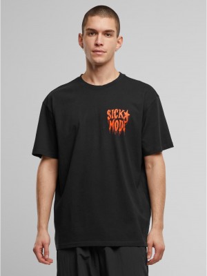 Мъжка тениска в черно Mister Tee Psycho Font Oversize
