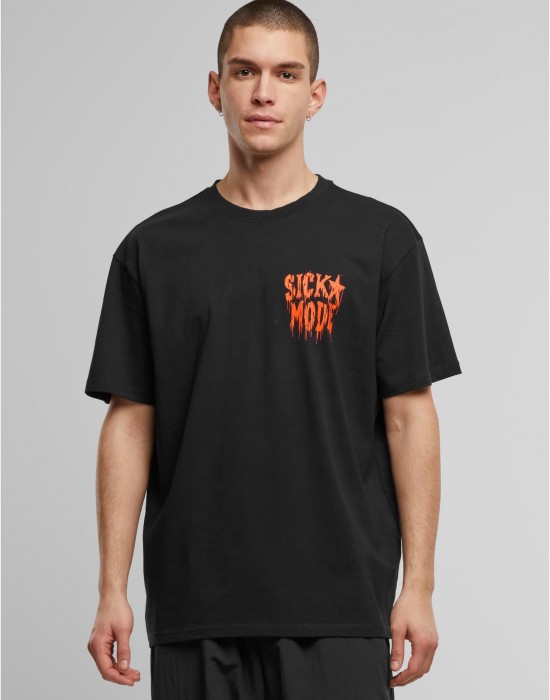 Мъжка тениска в черно Mister Tee Psycho Font Oversize