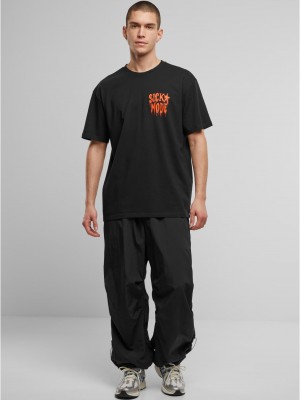 Мъжка тениска в черно Mister Tee Psycho Font Oversize