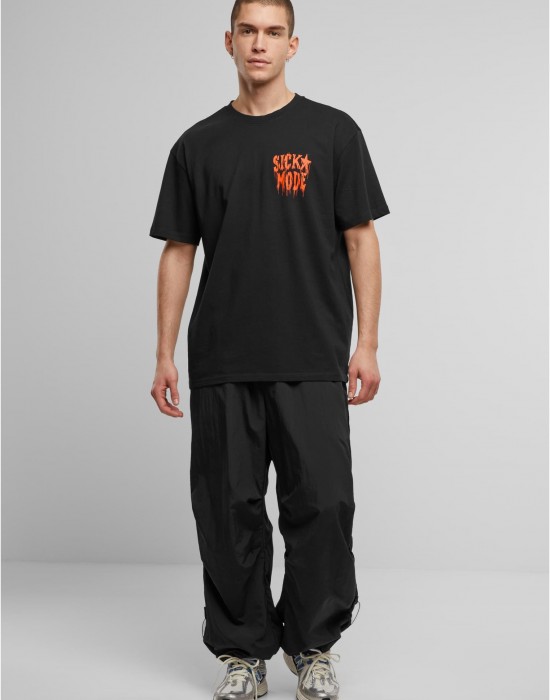 Мъжка тениска в черно Mister Tee Psycho Font Oversize