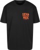 Мъжка тениска в черно Mister Tee Psycho Font Oversize