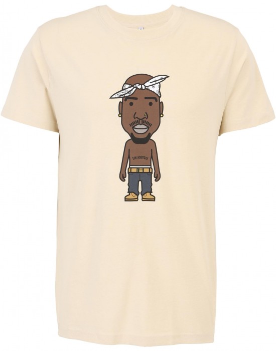 Мъжка тениска в цвят пясък 2Pac / Tupac Mister Tee Мъжка тениска в цвят пясък 2Pac / Tupac Mister Tee