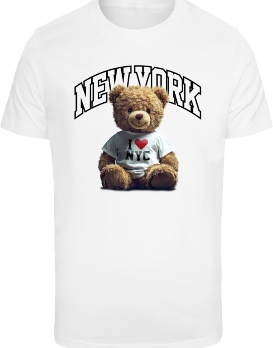 Тениска в бяло Mister Tee New York College Bear Тениска в бяло Mister Tee New York College Bear