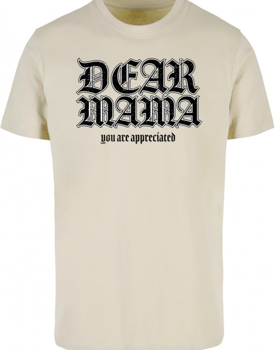 Мъжка тениска в цвят мокър пясък Mister Tee Dear Mama Мъжка тениска в цвят мокър пясък Mister Tee Dear Mama