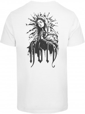Тениска в бял цвят Mister Tee Sacred Mary Tee