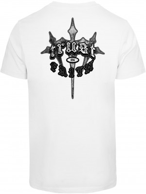 Тениска в бял цвят Mister Tee Trust In Faith