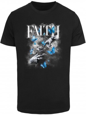 Тениска в черно Mister Tee Faith Butterfly