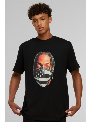 Мъжка овърсайз тениска в черно Mister Tee Psycho Man