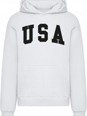 Мъжки суичър в бял цвят Mister Tee USA