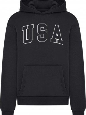 Мъжки суичър в черен цвят Mister Tee USA