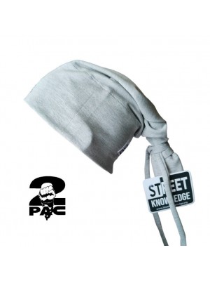 Бийни шапка в светлосиво с бродерия 2Pac Beanie Street Knowledge