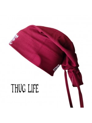 Бийни шапка в бордо с бродерия Thug life Beanie Street Knowledge Бийни шапка в бордо с бродерия Thug life Beanie Street Knowledge