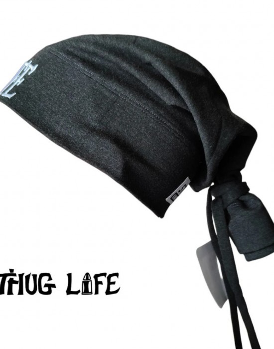 Бийни шапка с бродерия Thug life tattoo Street Knowledge Бийни шапка с бродерия Thug life tattoo Street Knowledge