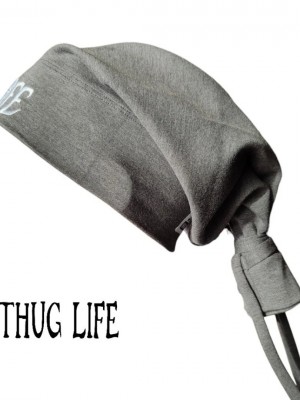 Бийни шапка в тъмносиво с бродерия Thug life Beanie Street Knowledge Бийни шапка в тъмносиво с бродерия Thug life Beanie Street Knowledge