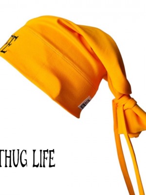 Бийни шапка в жълто с бродерия Thug life Beanie Street Knowledge Бийни шапка в жълто с бродерия Thug life Beanie Street Knowledge