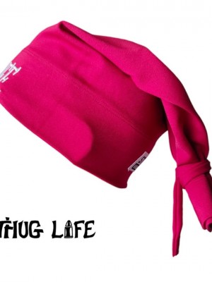 Бийни шапка в червено с бродерия Thug life tattoo Street Knowledge Бийни шапка в червено с бродерия Thug life tattoo Street Knowledge