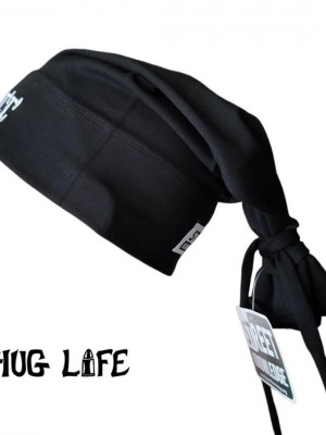 Бийни шапка в черно с бродерия Thug life tattoo Street Knowledge Бийни шапка в черно с бродерия Thug life tattoo Street Knowledge