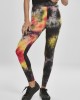 Дамски клин в черно и тъмнорозово от Urban Classics Ladies Tie Dye High Waist Leggings
