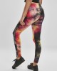 Дамски клин в черно и тъмнорозово от Urban Classics Ladies Tie Dye High Waist Leggings