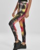 Дамски клин в черно и тъмнорозово от Urban Classics Ladies Tie Dye High Waist Leggings