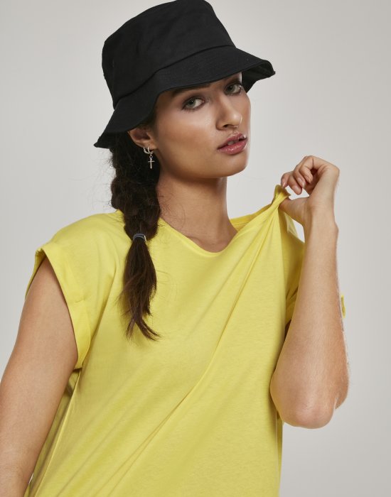 Шапка с козирка в черно Flexfit Cotton Twill Bucket Hat, Urban Classics, Шапки с козирка - Complex.bg