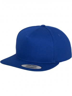 Шапка с козирка в синьо Classic 5 Panel Snapback 
