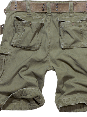 Мъжки къси карго панталони в цвят маслина Brandit