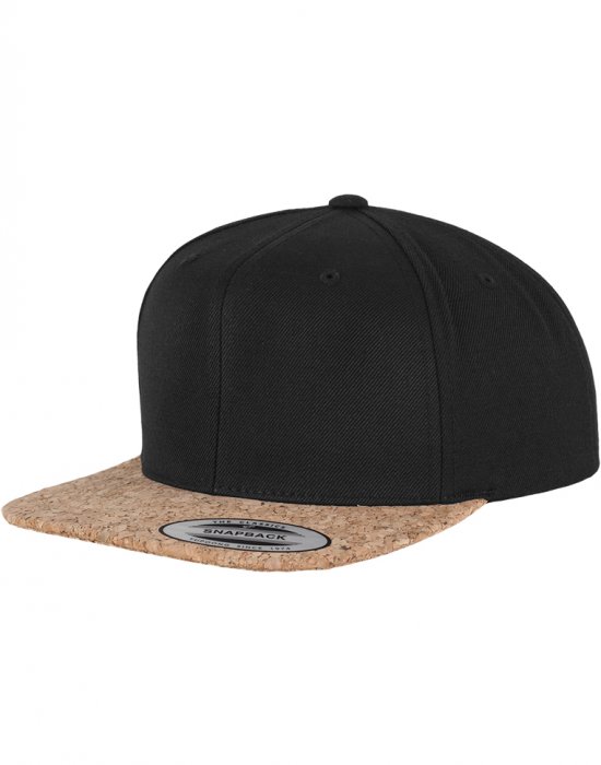 Шапка с козирка в черно Cork Snapback, Urban Classics, Шапки с козирка - Complex.bg