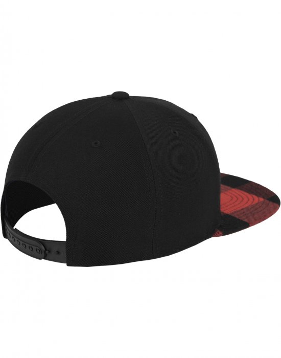 Шапка с козирка в черно Checked Flanell Peak Snapback, Urban Classics, Шапки с козирка - Complex.bg