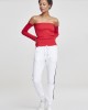 Дамска блуза с голи рамене в червен цвят Urban Classics Ladies Cold Shoulder Smoke L/S fire red 