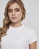Дамска къса тениска в бял цвят Urban Classics Ladies Cropped Rib Tee white XXL