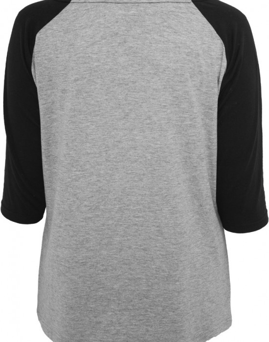 Дамска блуза Urban Classics gry/blk с 3/4 ръкави