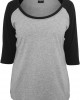 Дамска блуза Urban Classics gry/blk с 3/4 ръкави